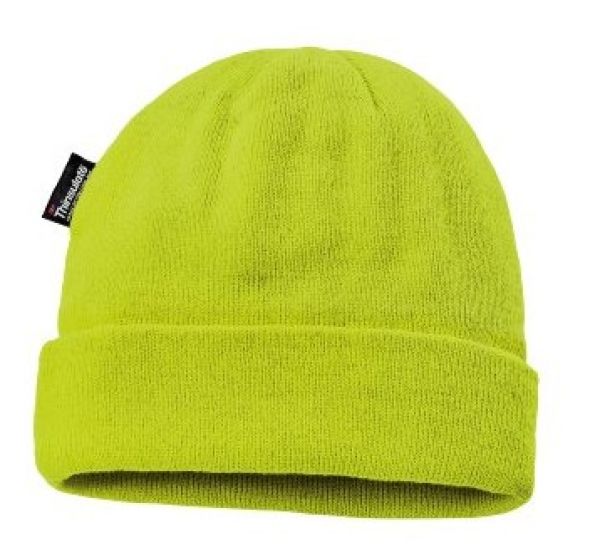 Warnschutz Strickmütze leuchtgelb